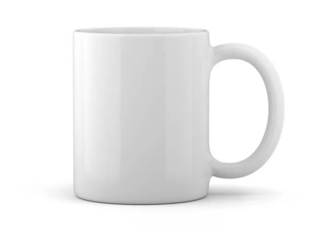 Tasse en céramique blanche, réutilisable